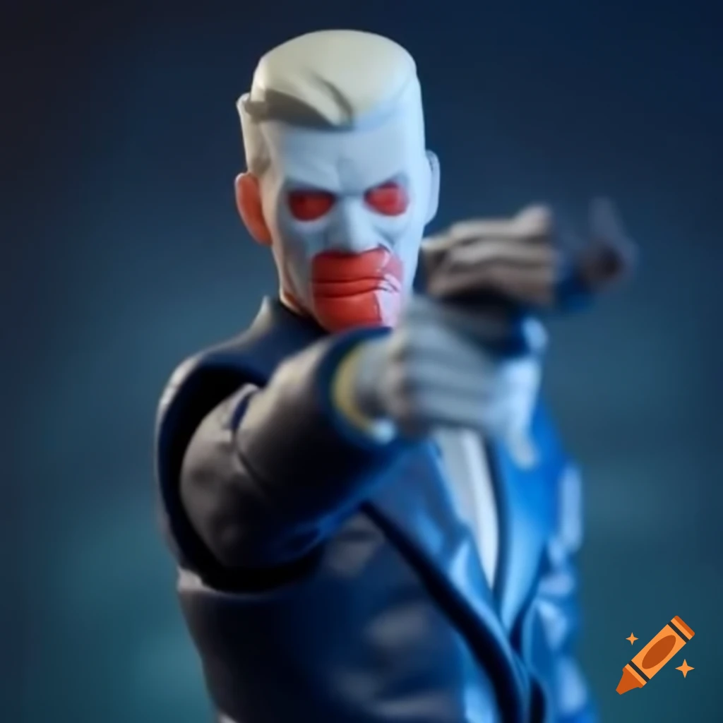 Action figure mobster character posing with gun