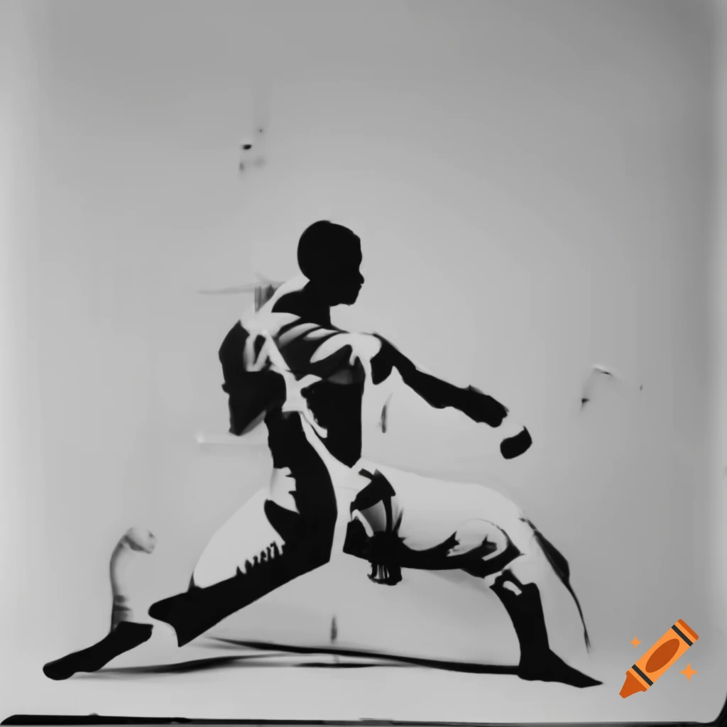 Minimalist abstract black-and-white artwork evoking strength and resilience