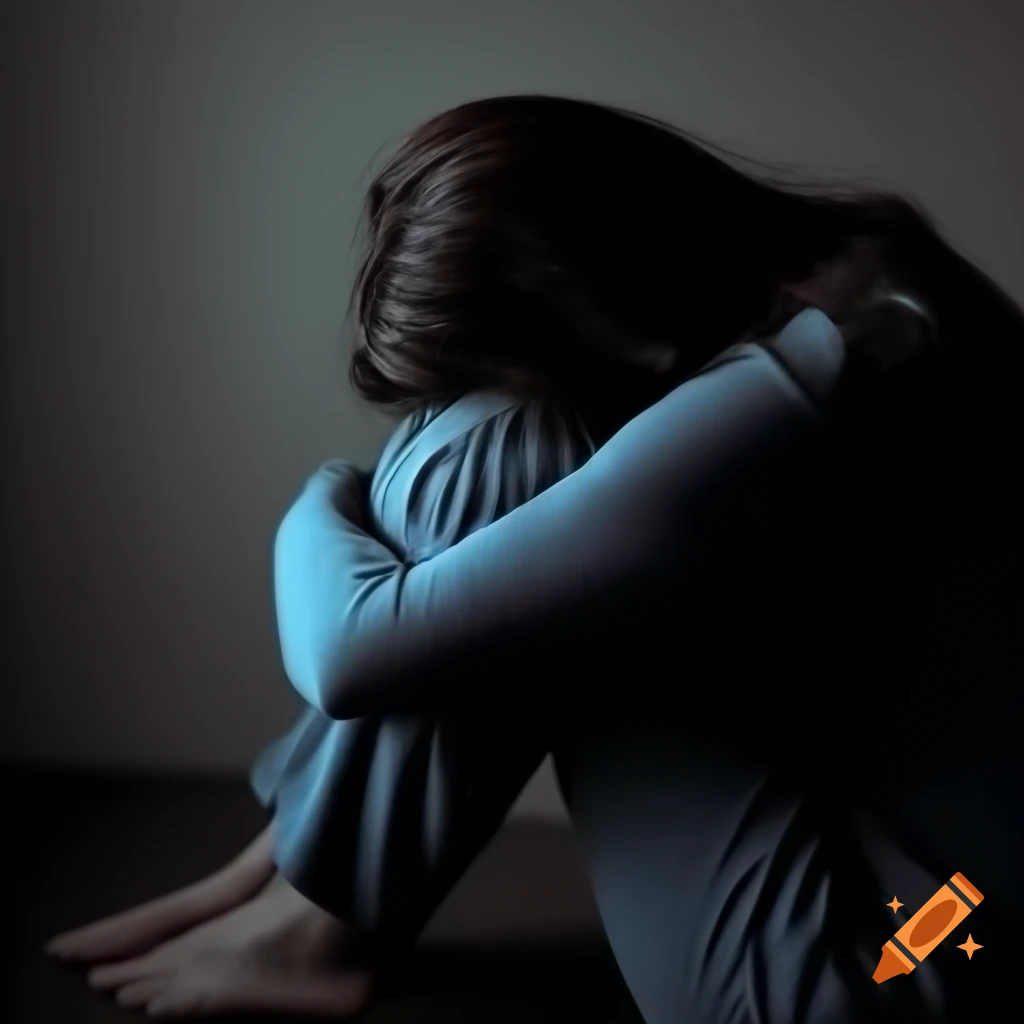 Sad woman expressing emotions