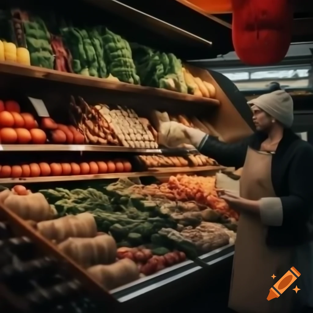 Supermarket offering free delivery on fresh produce and groceries