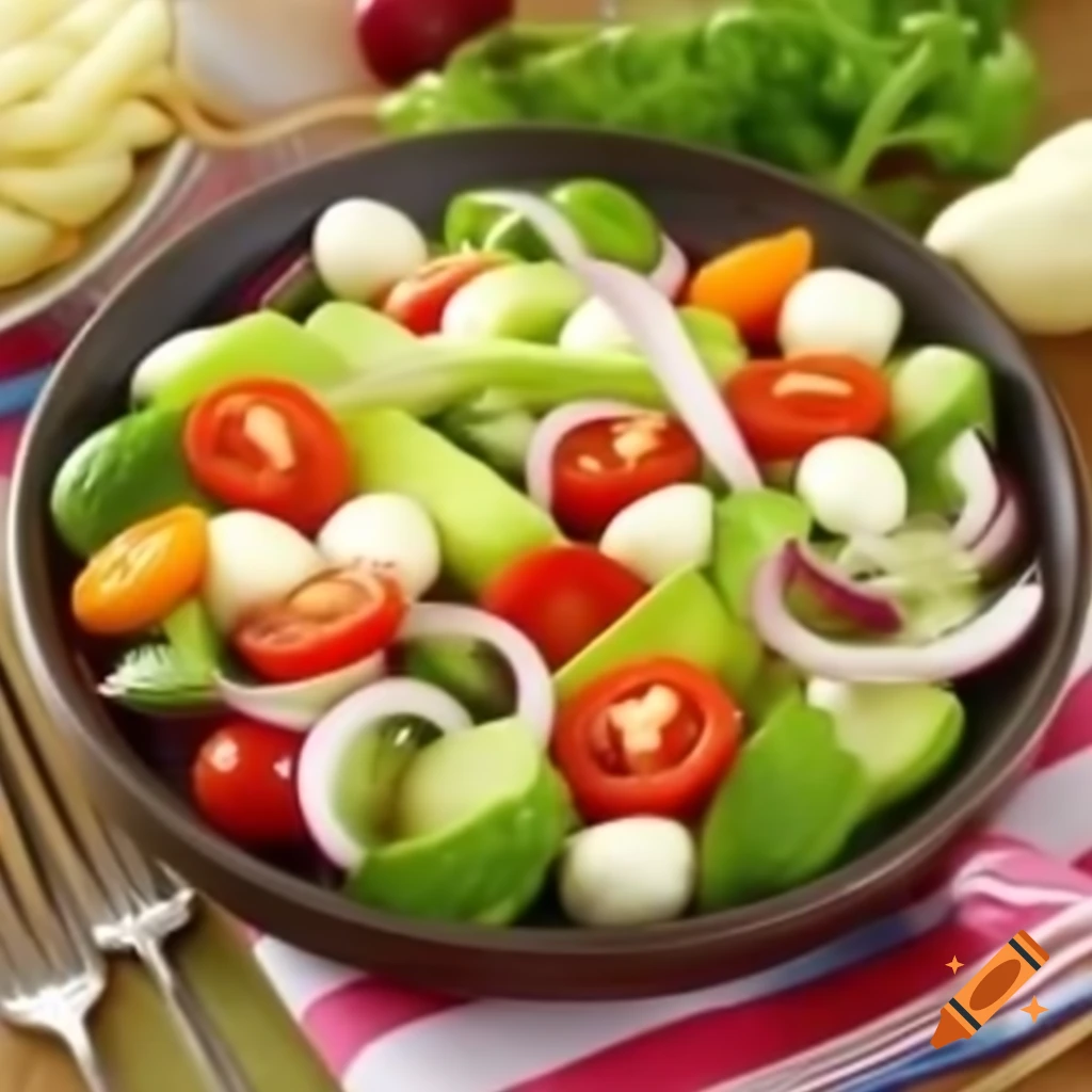 Realistic image of a vegetable salad