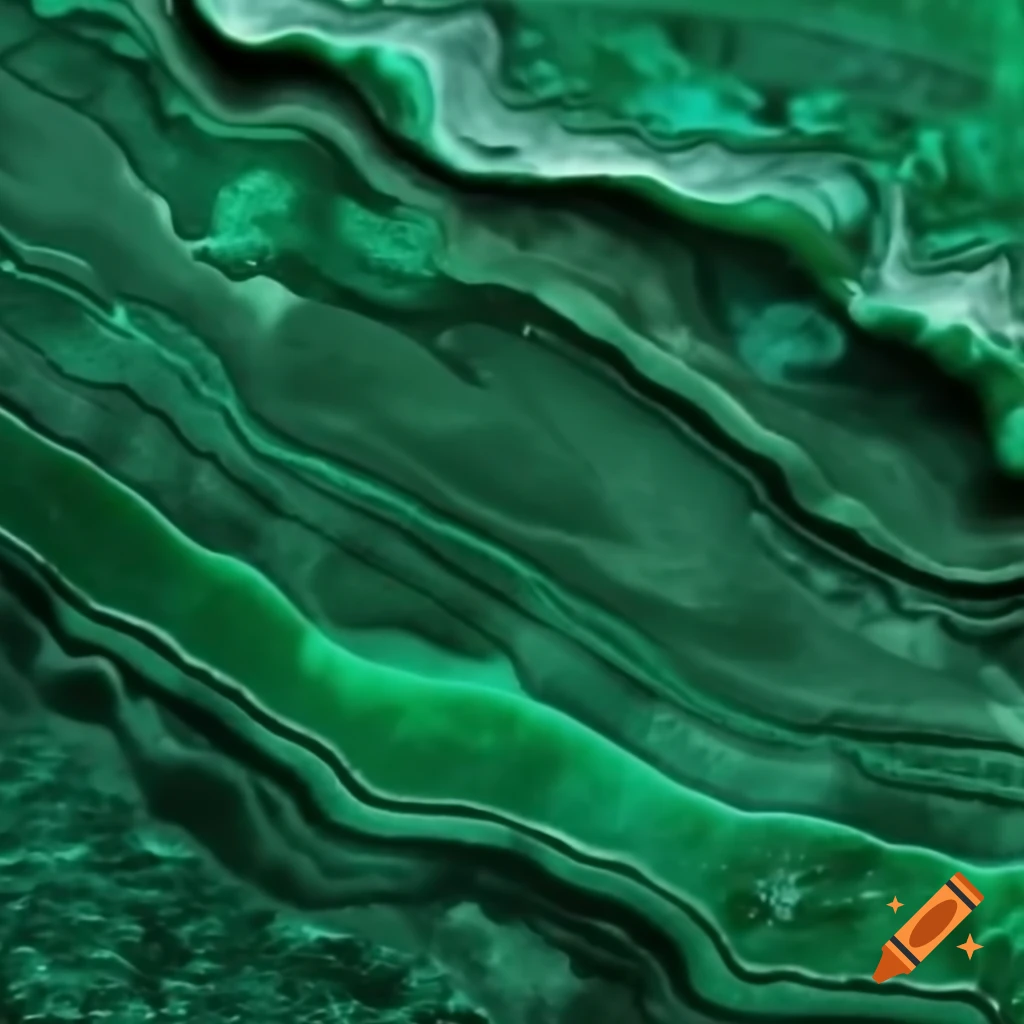 Malachite stone texture showcasing its unique patterns and colors