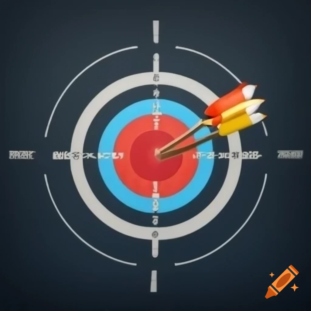 Three arrows embedded in the center of a target