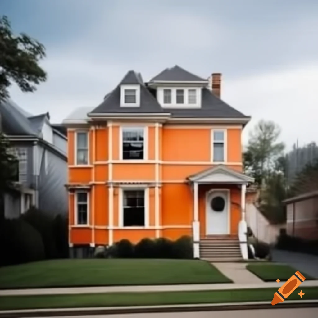 Stunning orange residential house