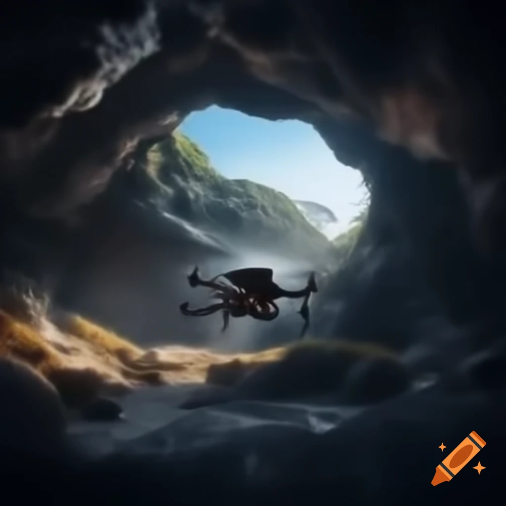 Drone scanning cave with laser technology