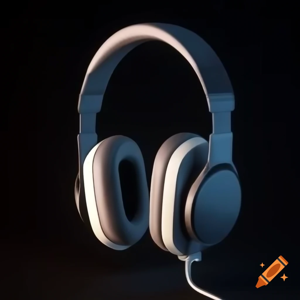 3D model of a headset showcasing design and features