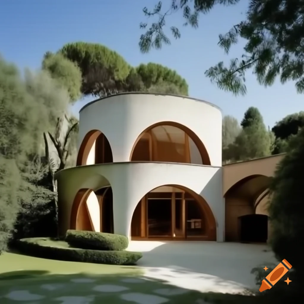 Italian arches and biophilic brutalism in house design