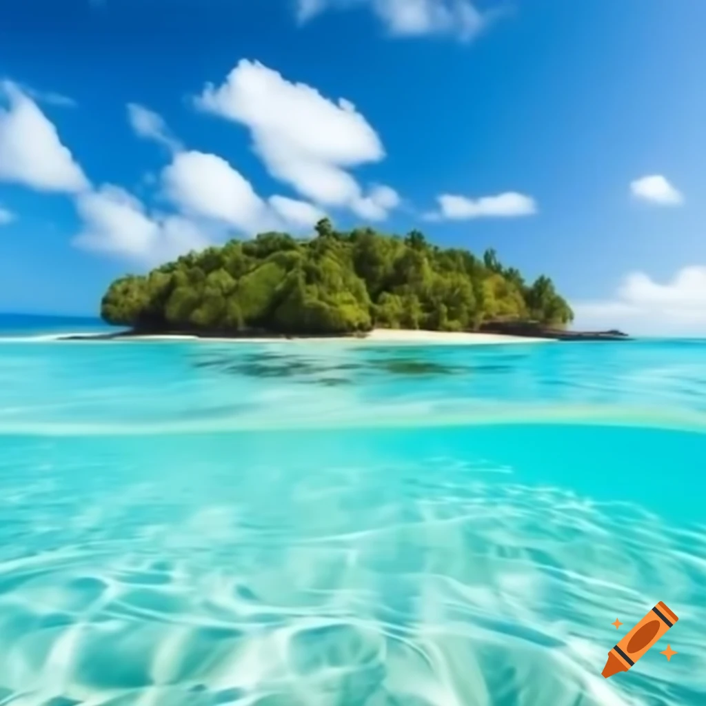 Serene island scene in Seychelles lacking palm trees