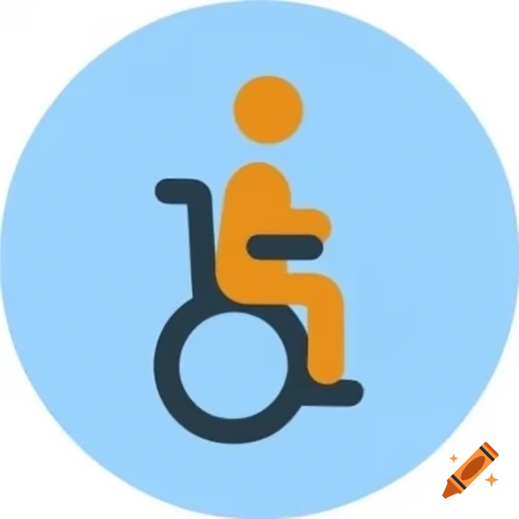 Child sitting in a wheelchair logo design