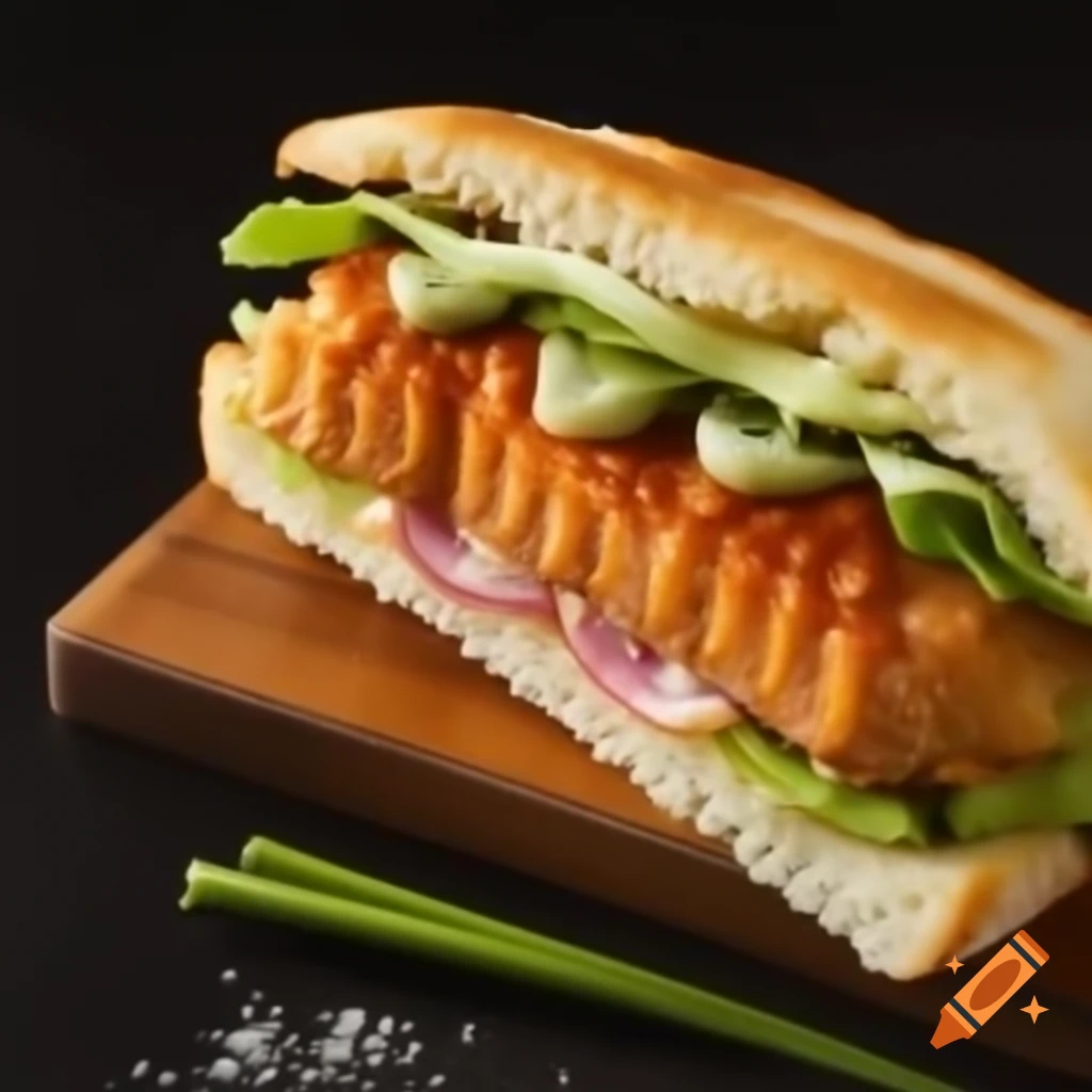Japanese katsu sandwich served on a plate