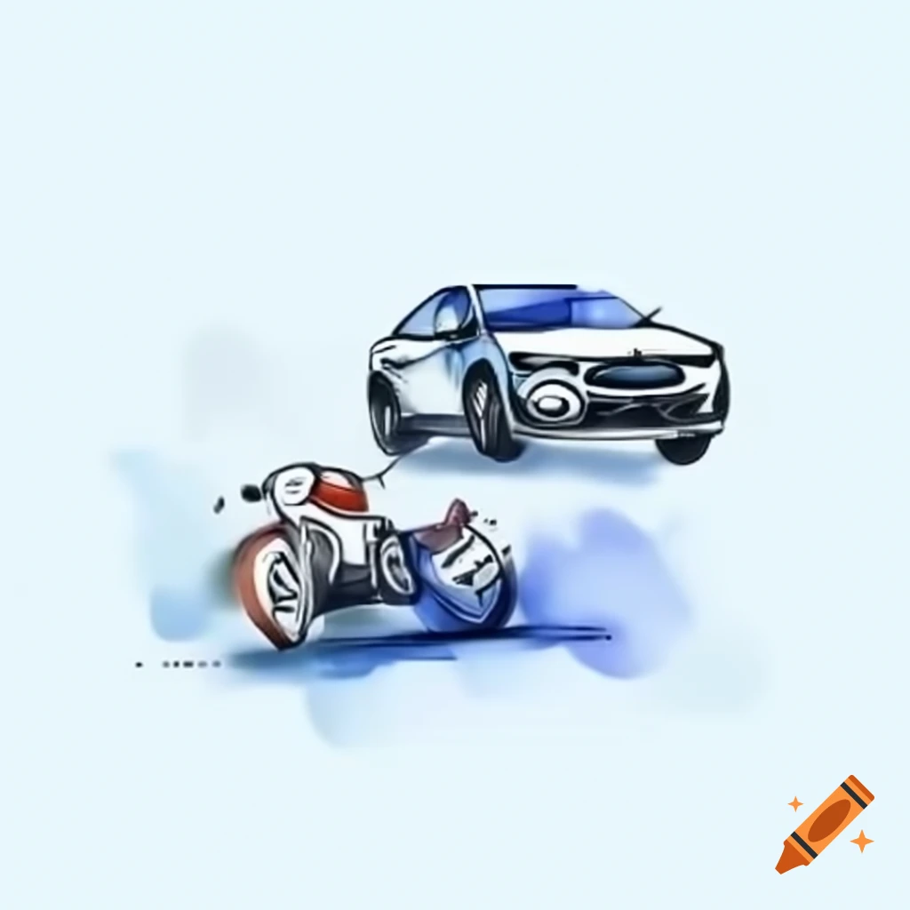 Car and motorcycle in a single frame