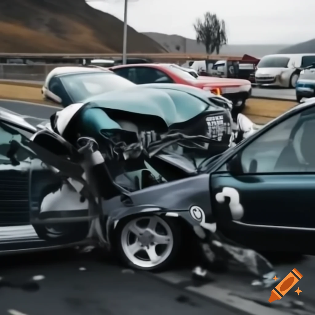 Vehicle crash scene