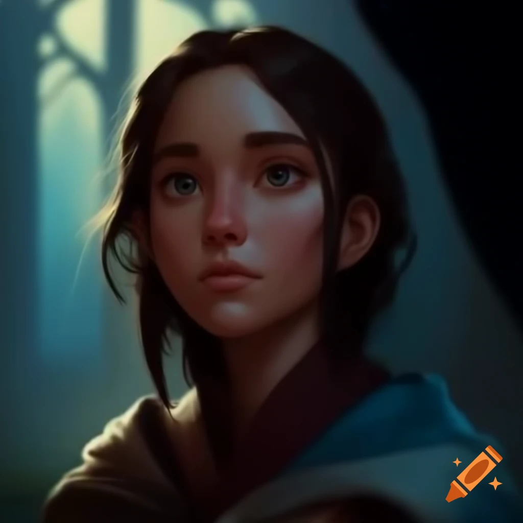 Young cleric in soft light, radiating serenity and faith on Craiyon