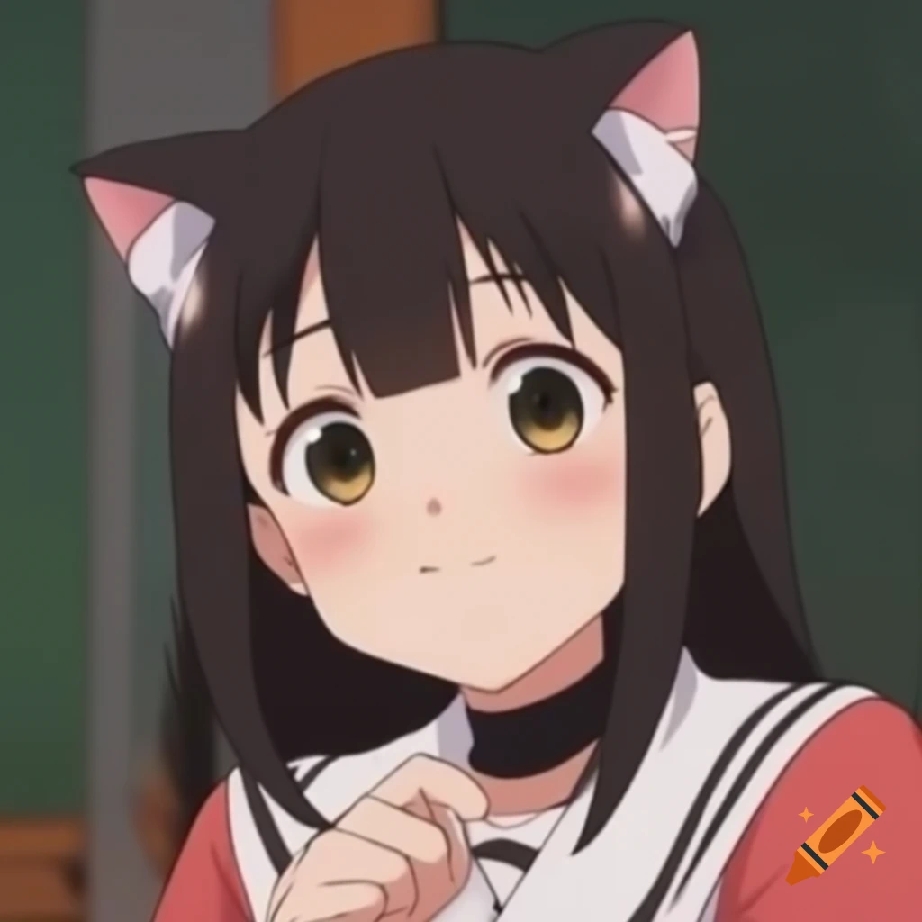 Anime style cat girl character