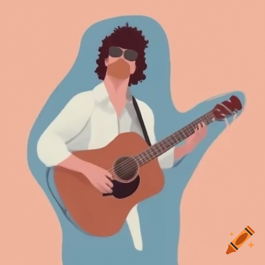 Minimalist style musician album cover