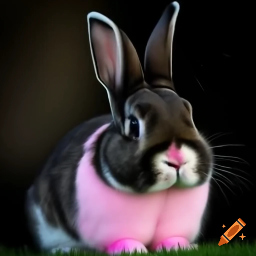 Black and pink bunny