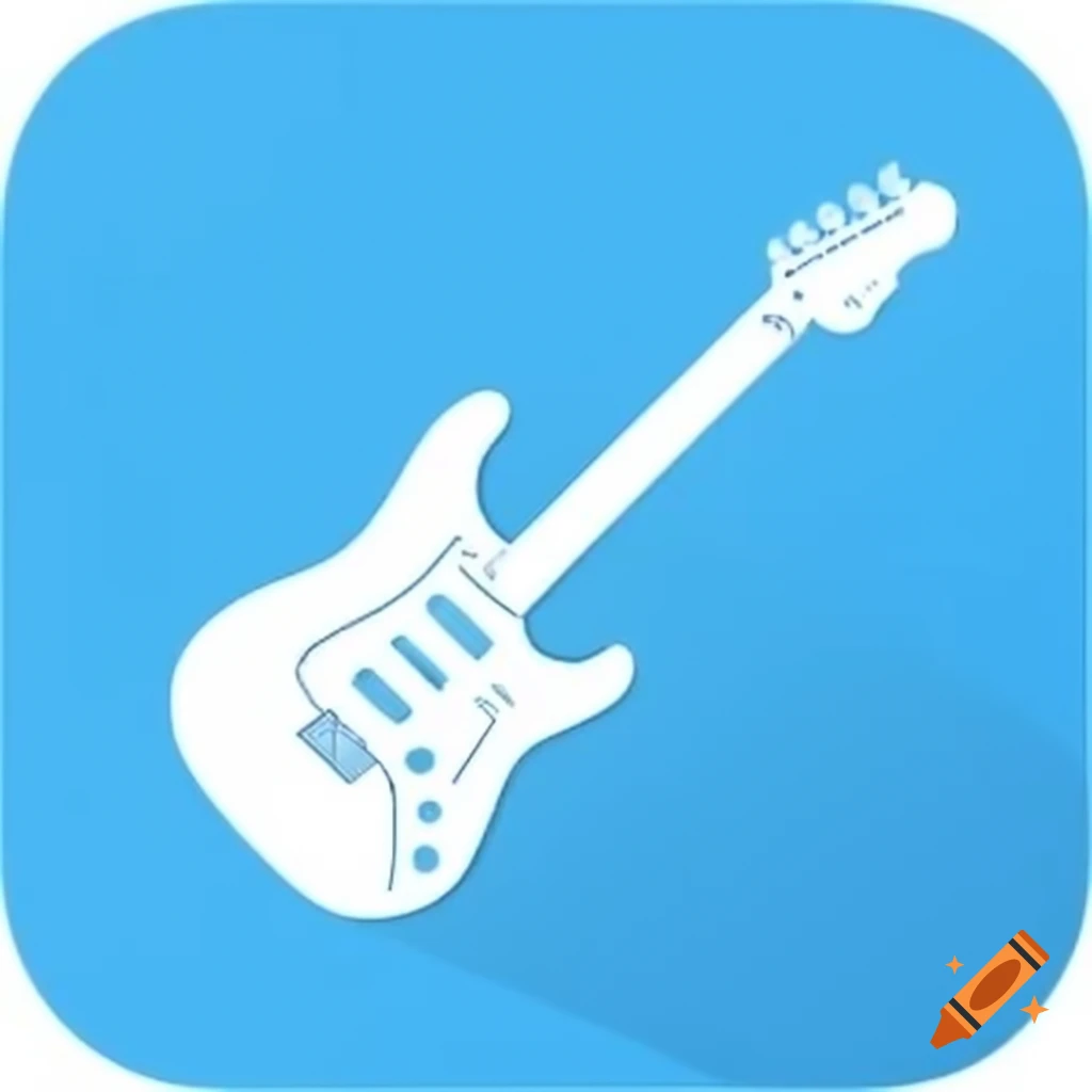 Guitar tuner app icon design