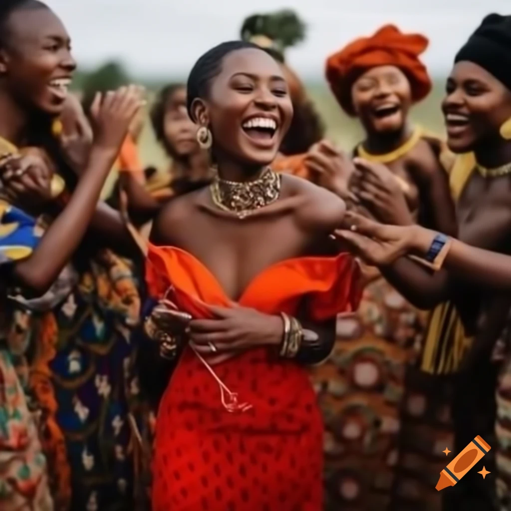 Celebration of love and African culture with vibrant traditions and joyful community