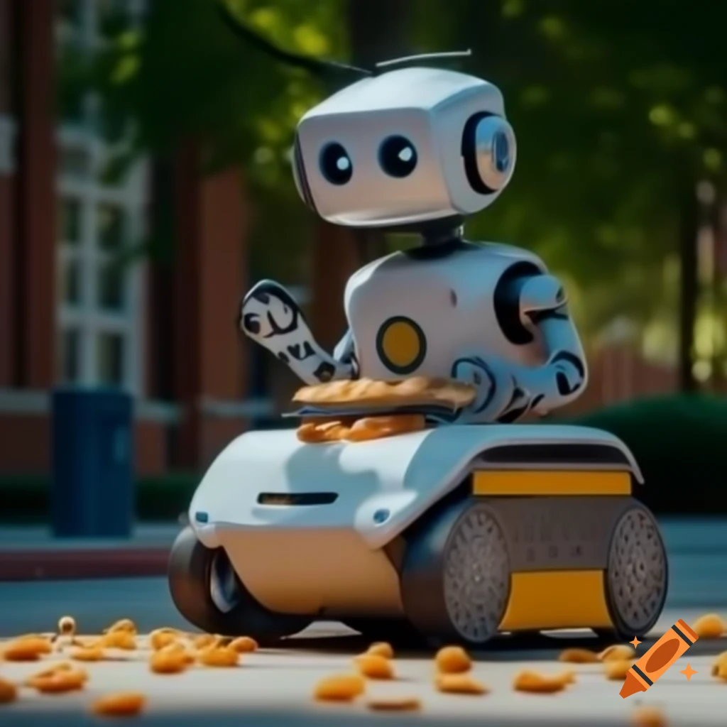 Snack delivery robot on college campus
