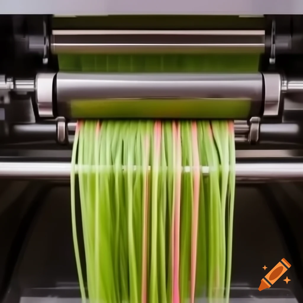 Machine designed for producing green and pink noodles