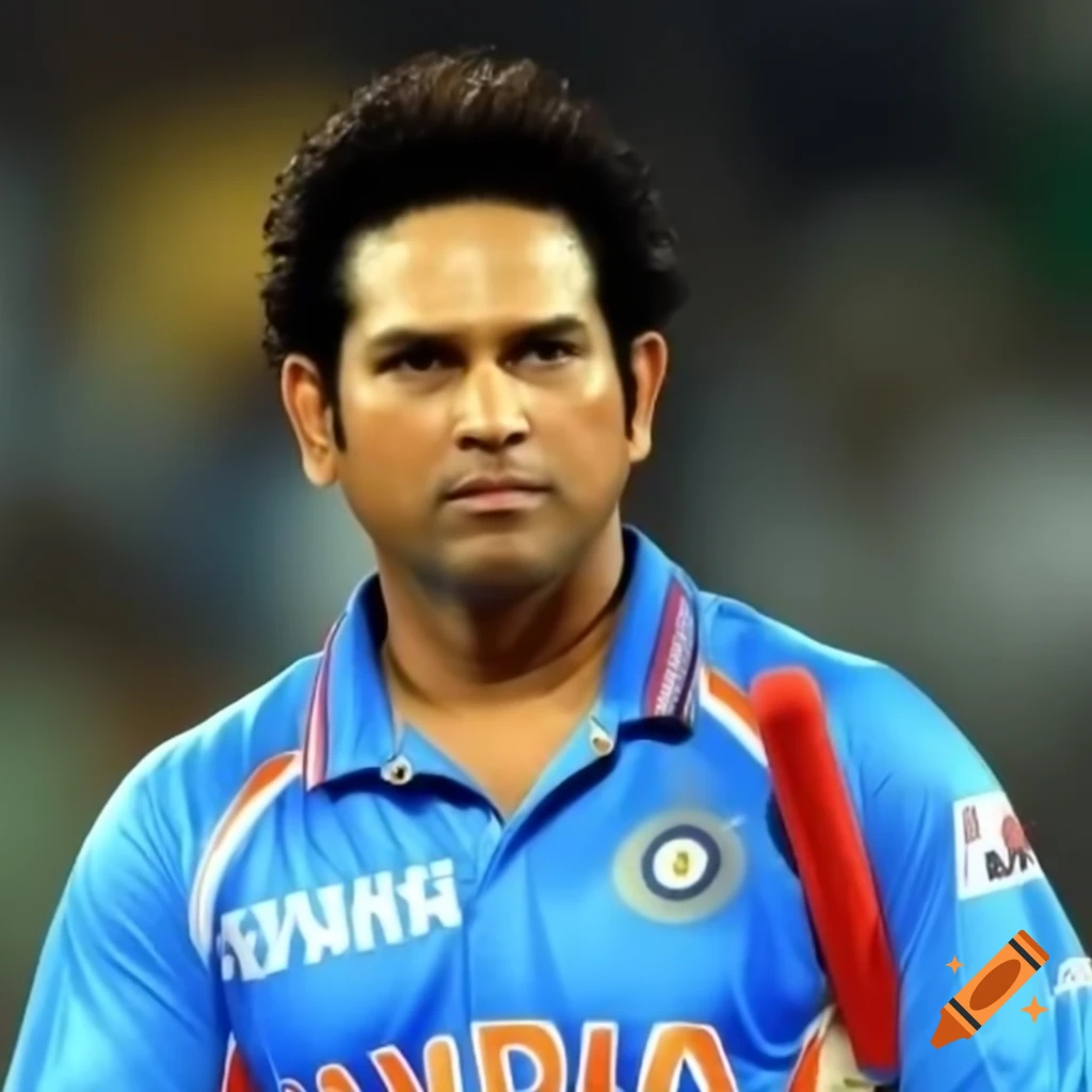 Legendary cricketer Sachin Tendulkar in action
