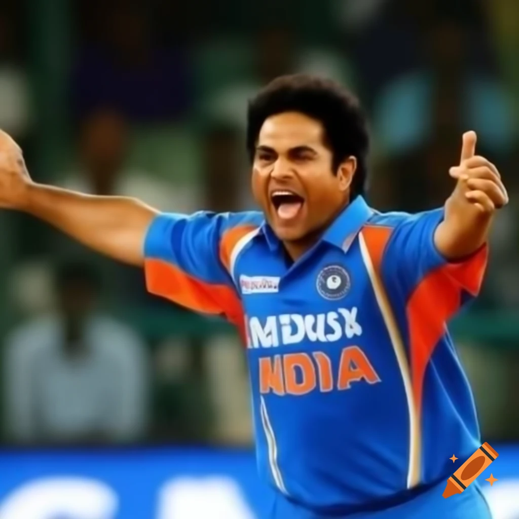 Sachin Tendulkar in action during a cricket match
