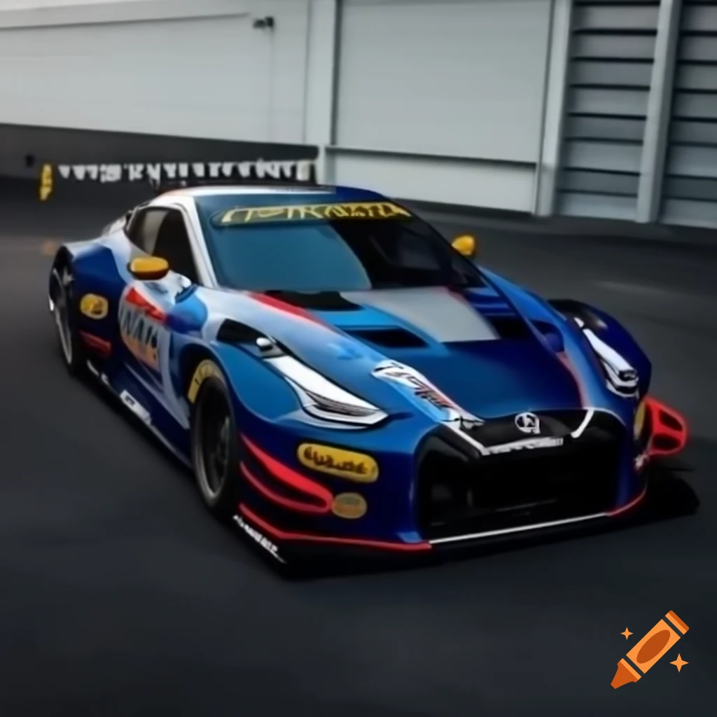 Nissan R24 full body kit car build with custom livery on Craiyon