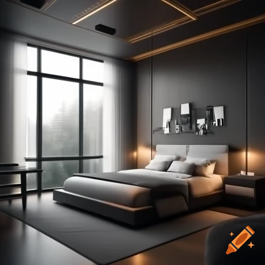 Detailed prompt for generating a modern 150 sqft room design on Craiyon