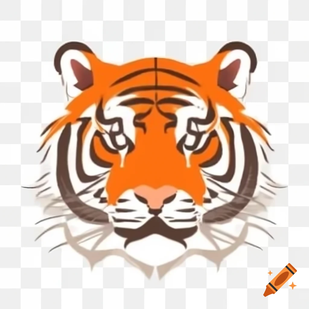Sketch of an orange tiger