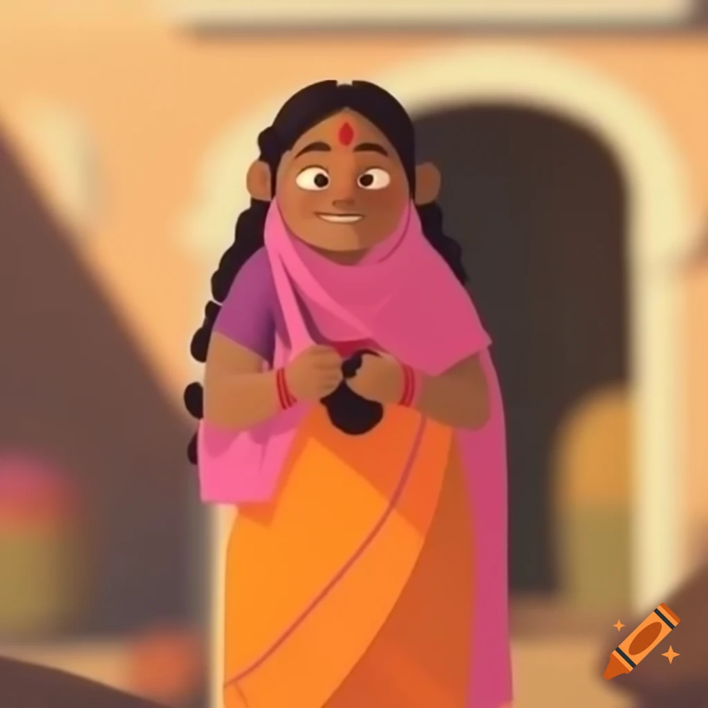 Snapchat avatar of Indian aunty full body