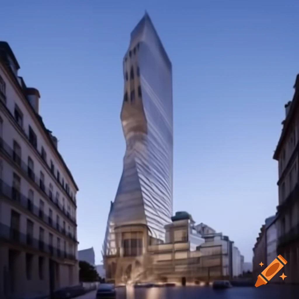 Industrial skyscraper design in central Paris