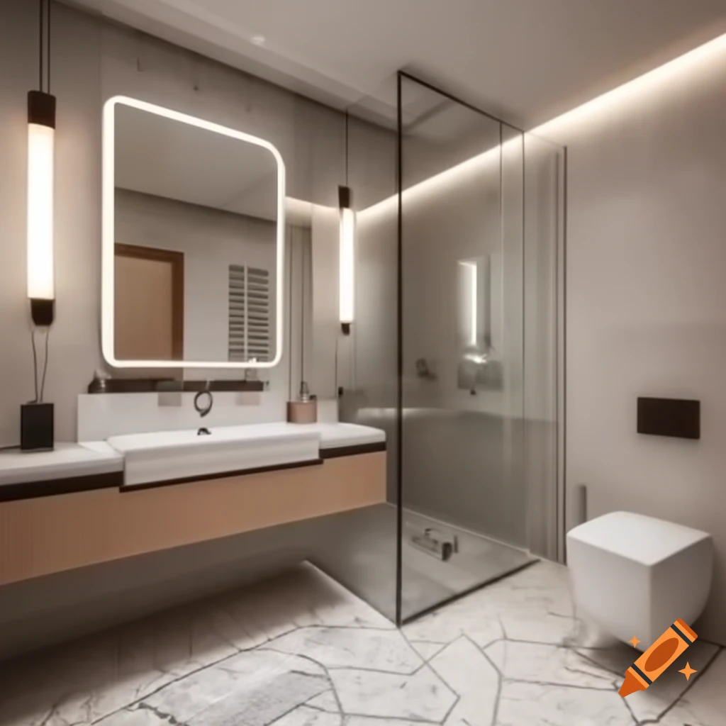 Stylish bathroom transformation with modern fixtures and elegant design
