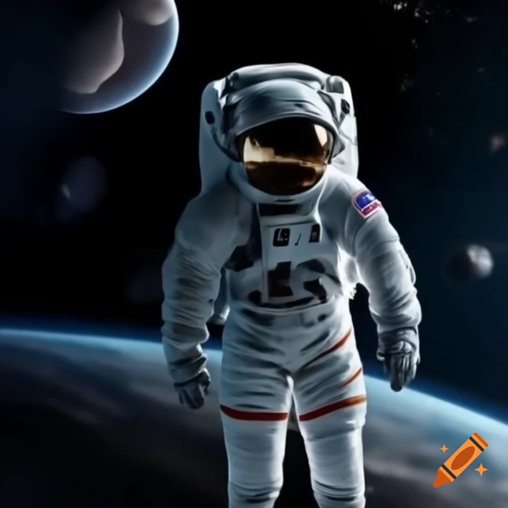 Astronaut exploring a distant planet