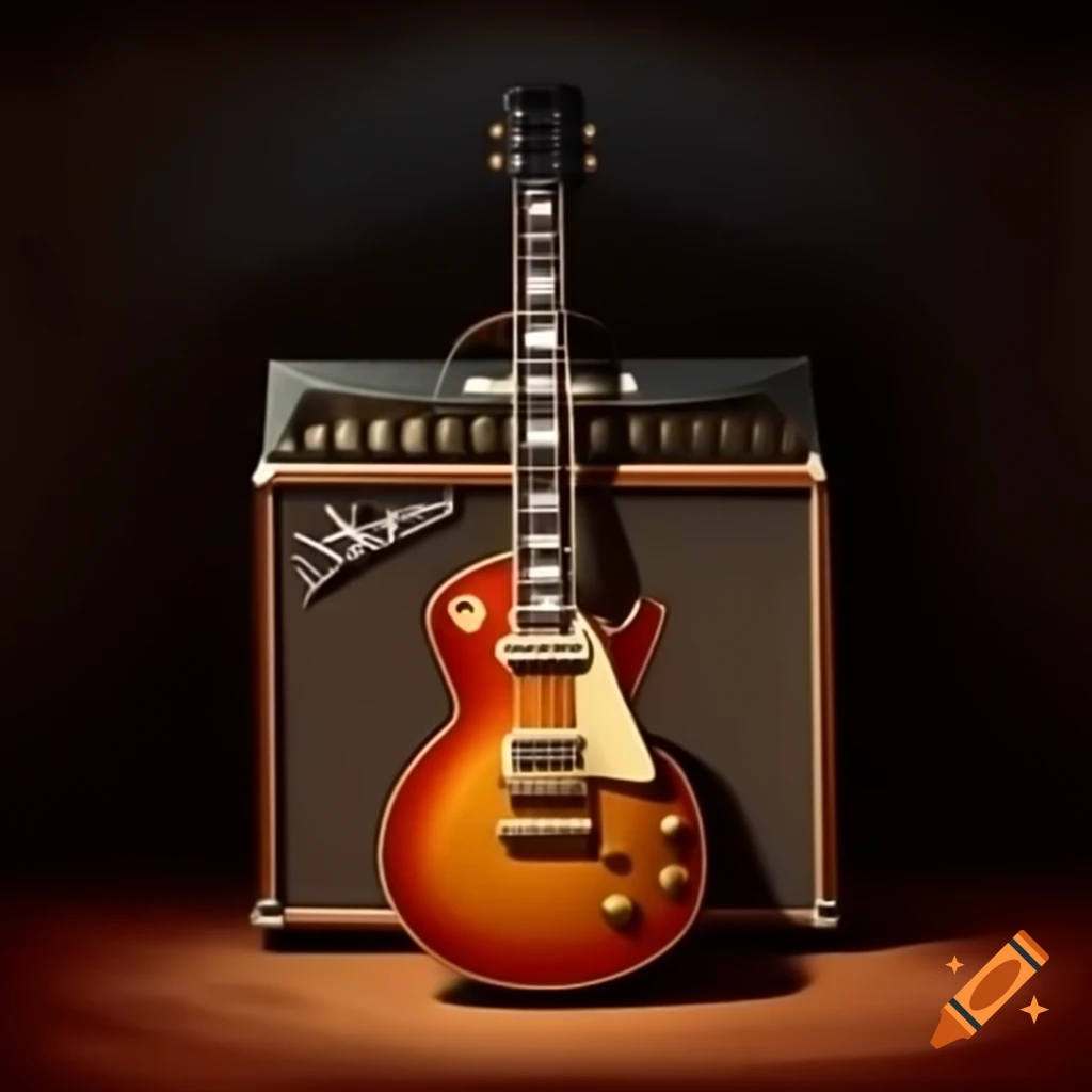 Gibson Les Paul guitar with a tube amplifier