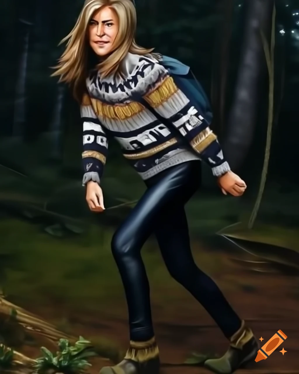 Ultra hd portrait of hiker-style actress jennifer aniston in leather ...