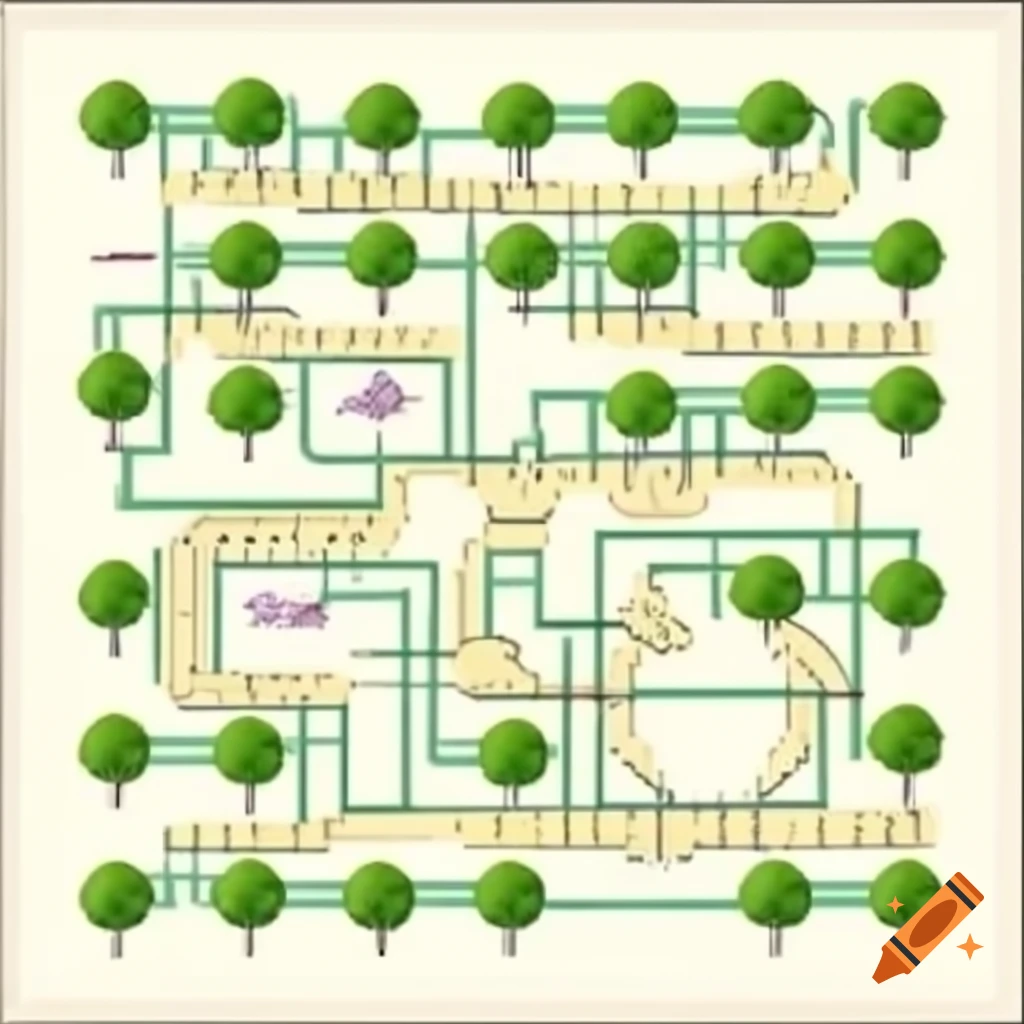 Detailed layout of medium-density guava orchard with specific row spacing and irrigation