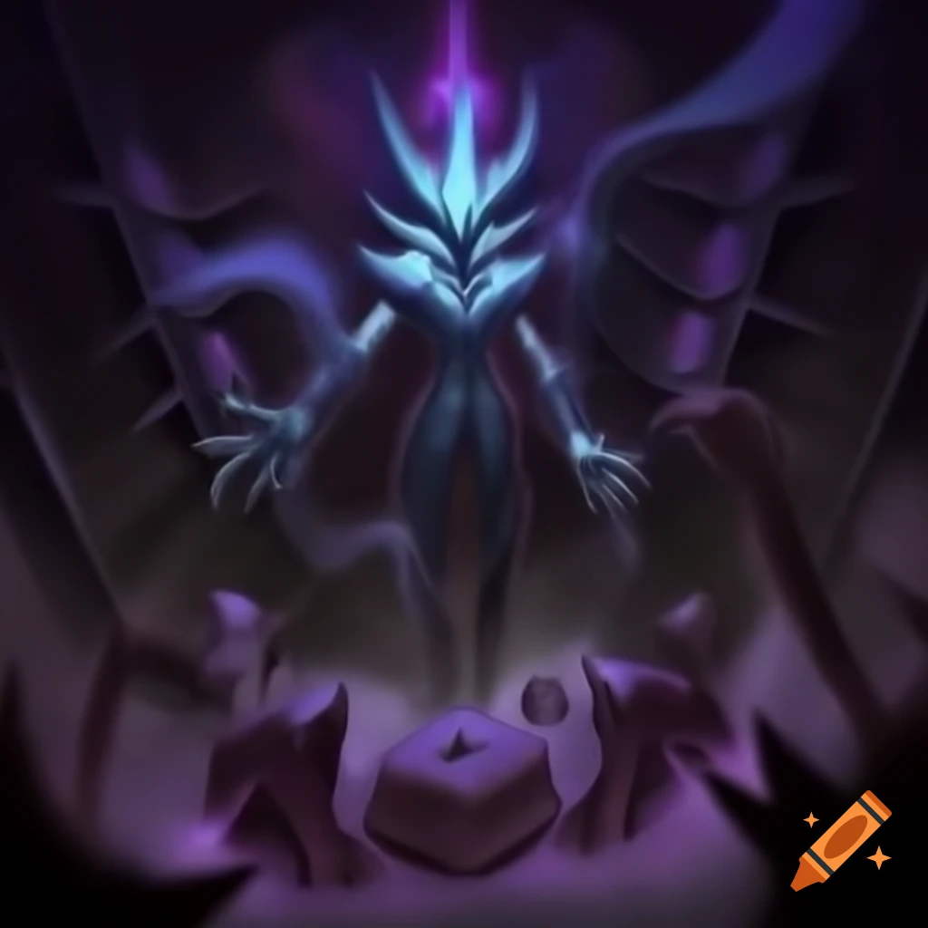 Dark fantasy scene of madness spell by malevolent mage in yu-gi-oh! art ...