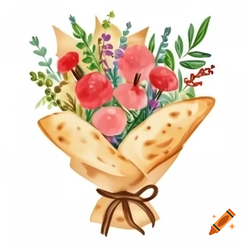 Creative roti bouquet presentation