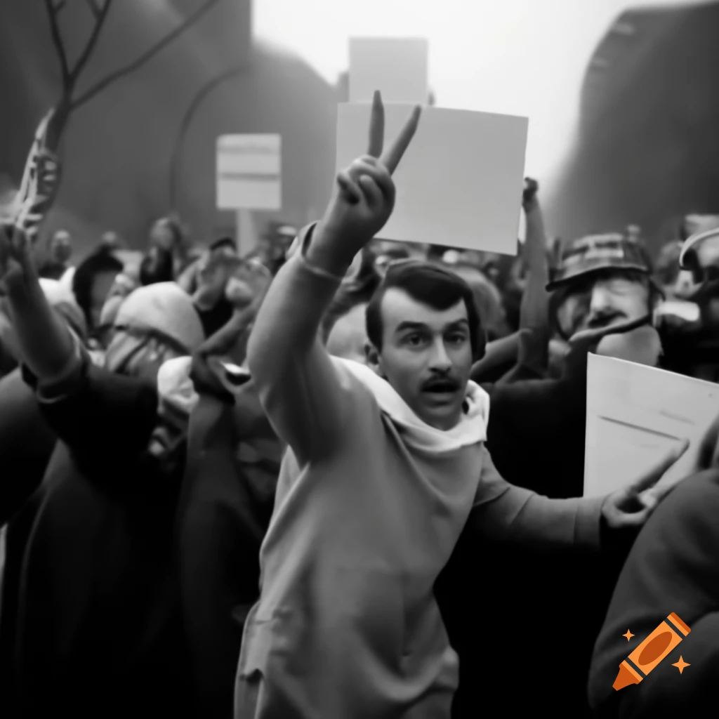 People protesting with sign reading 'C LA GRÈVE!'