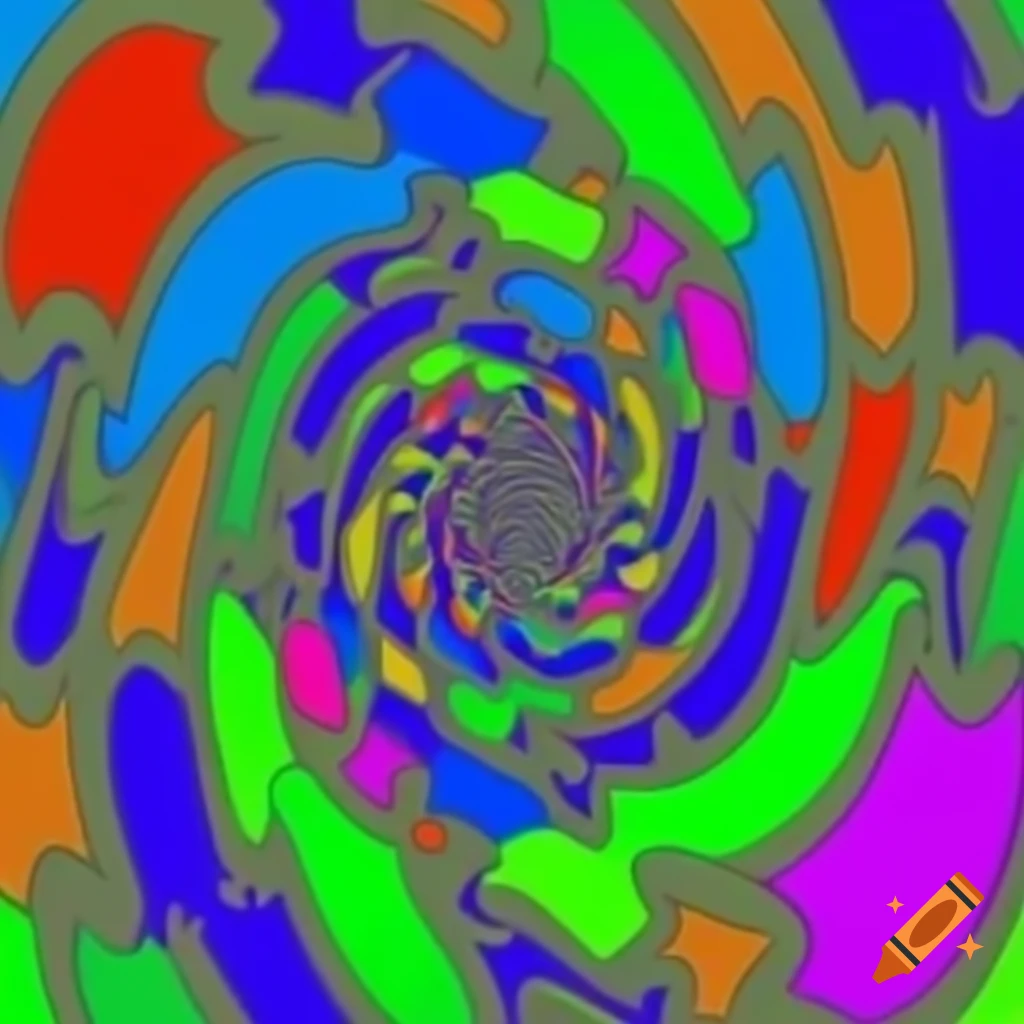 Psychedelic linear patterns in vibrant colors resembling surveillance ...