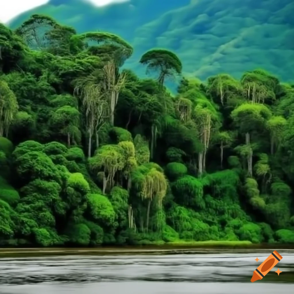 Amazon rainforest alongside a river