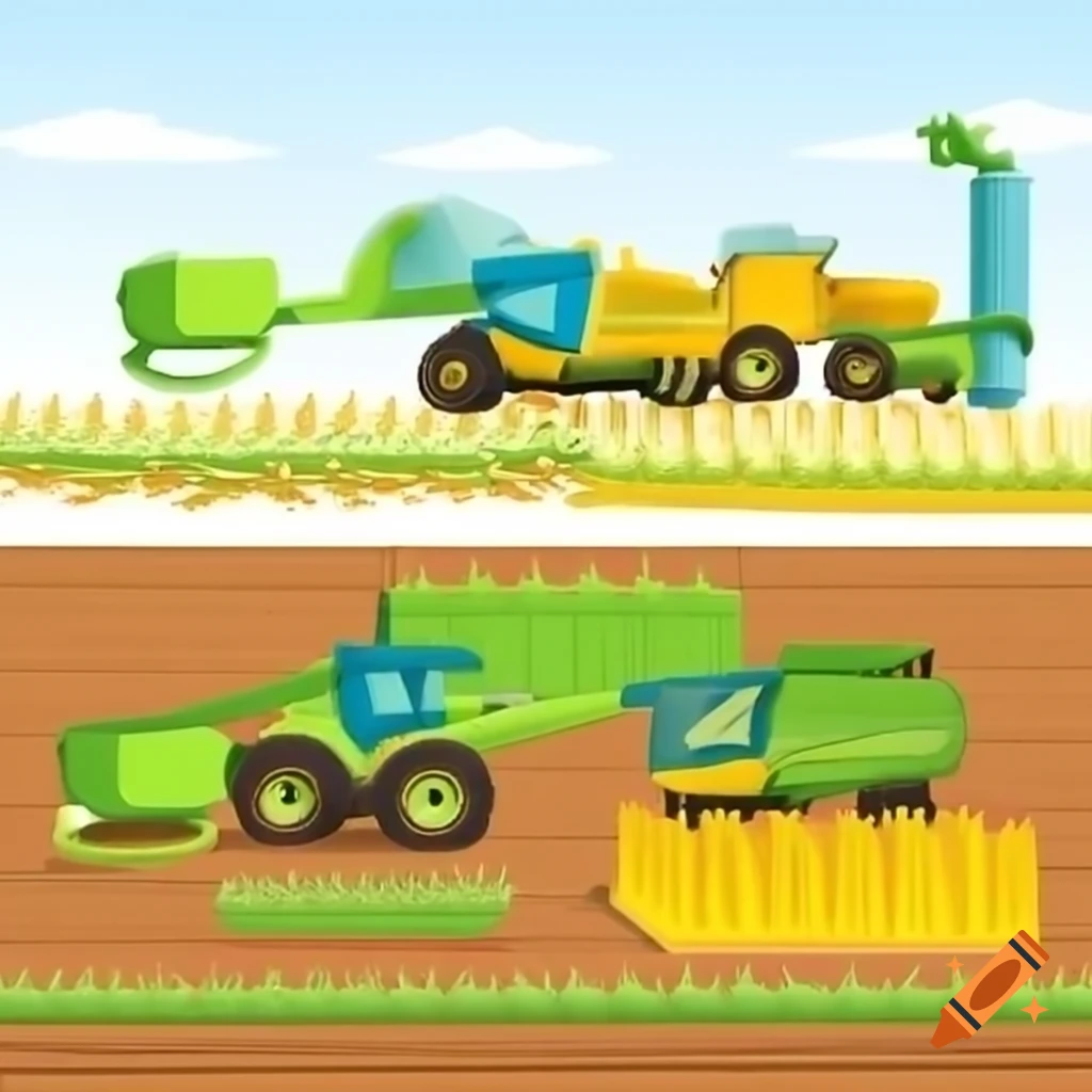 AI-powered crop seed harvester scanning fields for irregular crops and pests