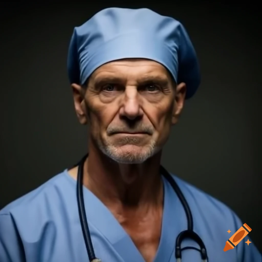 Realistic cruise ship male nurse in uniform