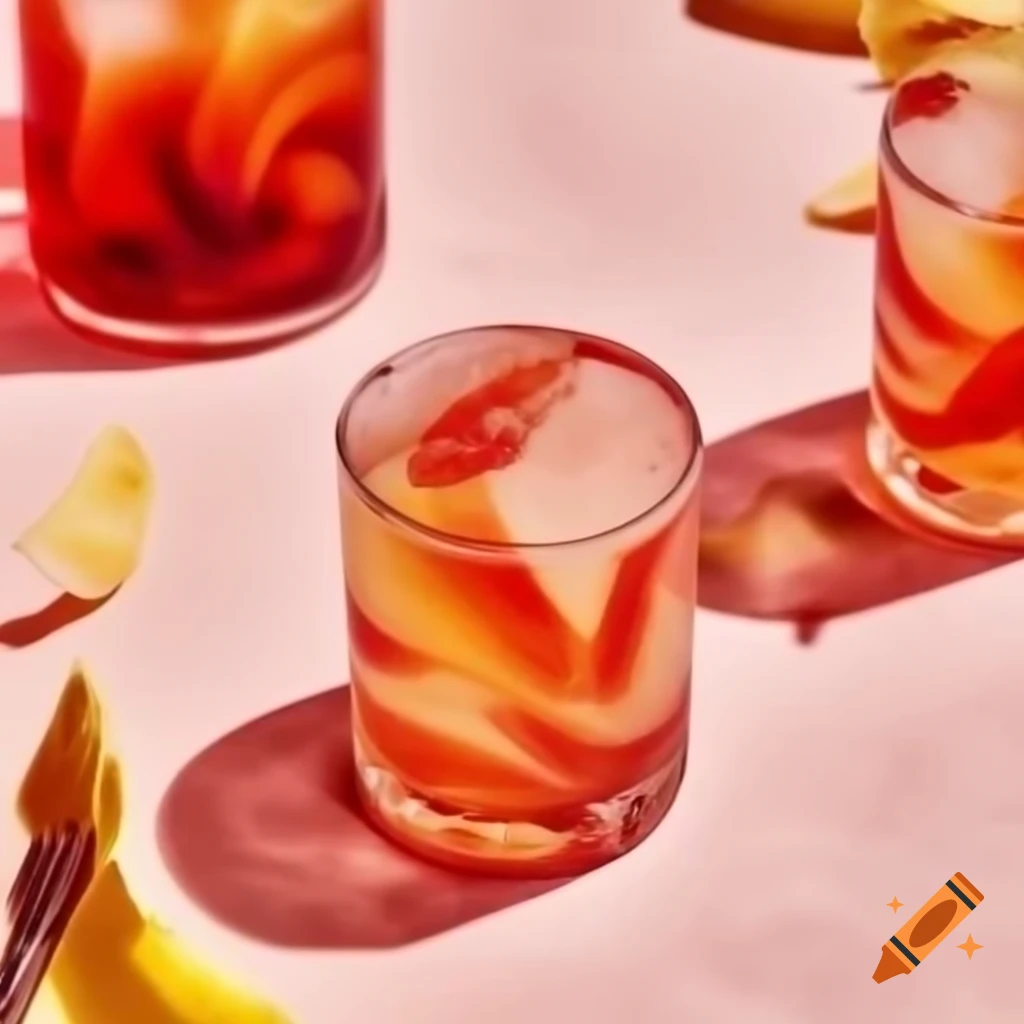 Colorful candy swirl cocktail