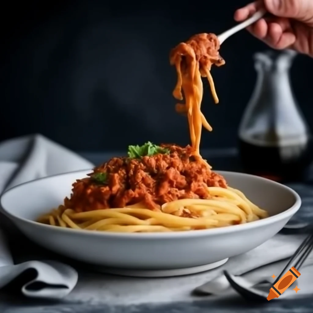 Delicious spaghetti Bolognese served on a plate