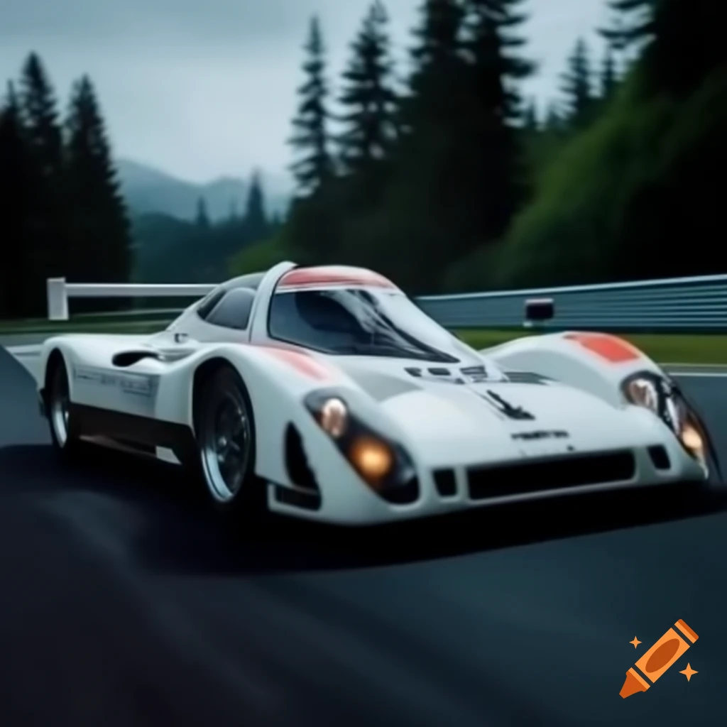 Race car participating in the Nurburgring 24-hour race