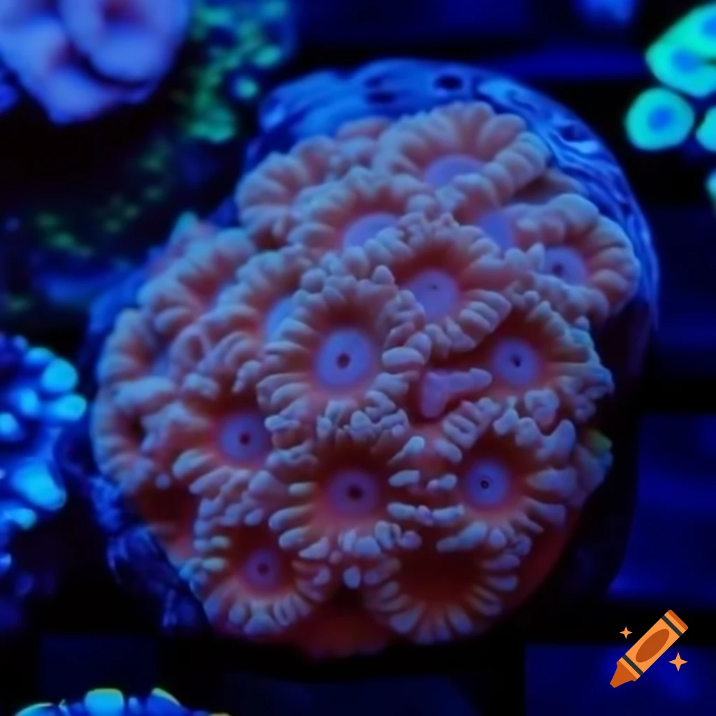 Vibrant coral formations in underwater scene