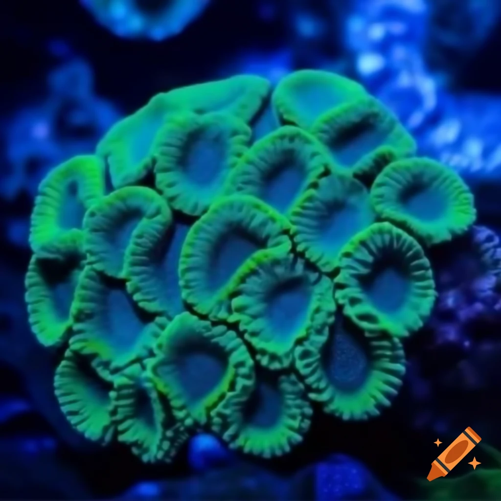 Vibrant coral formations in underwater scene