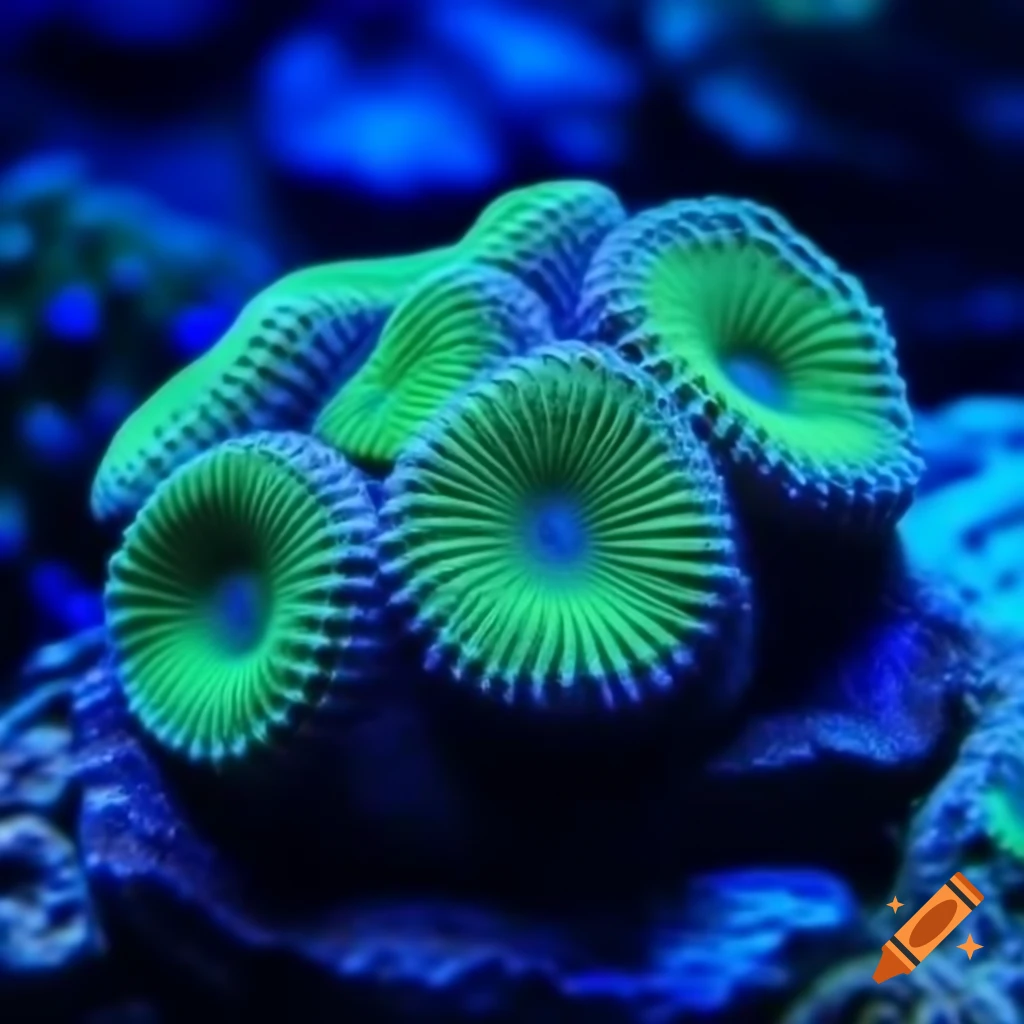Vibrant coral formations in underwater scene
