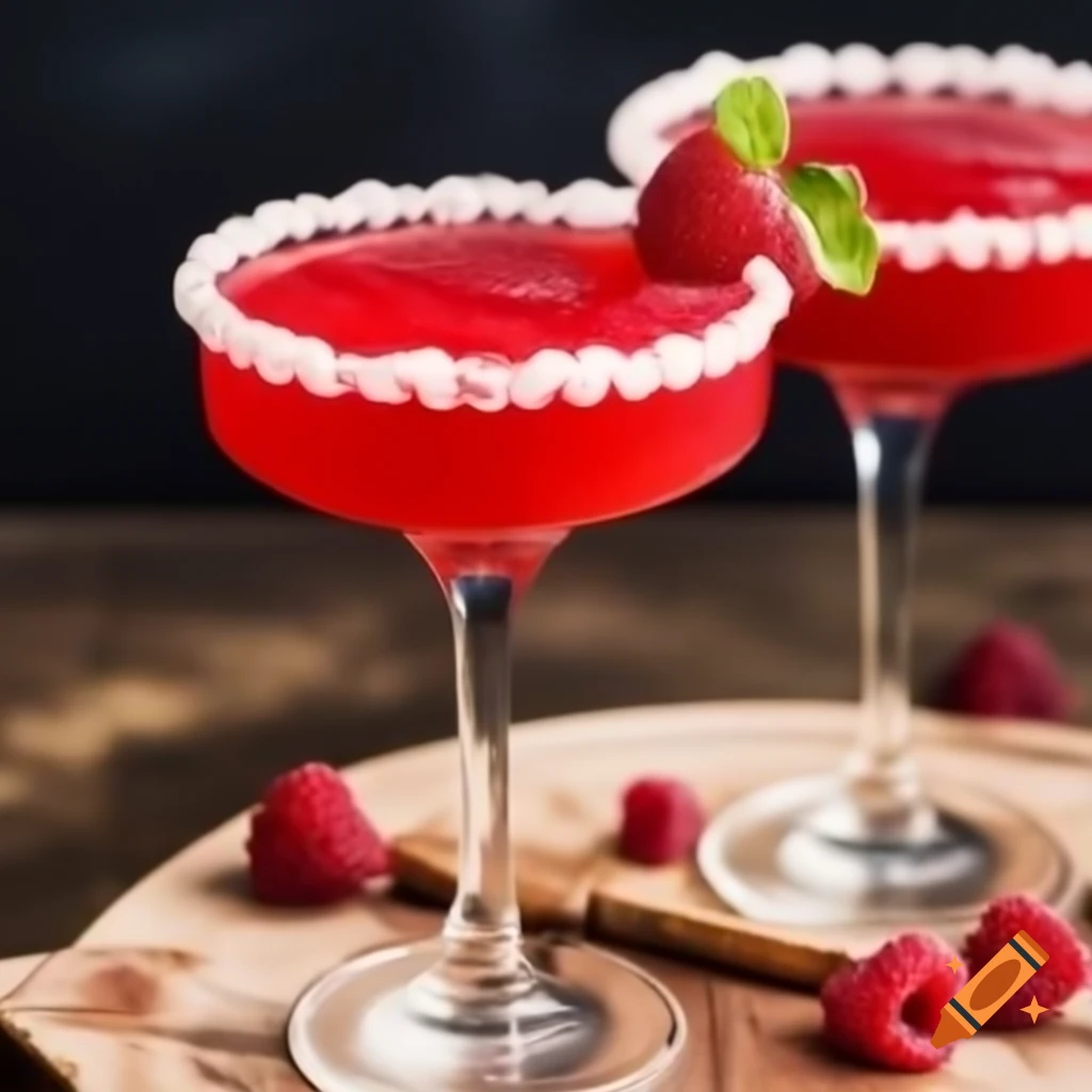 Passion fruit and raspberry cocktail